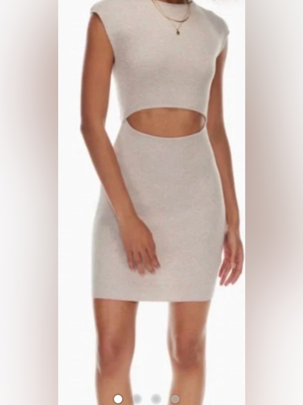 Wilfred Beige Cutout Bodycon Mini Skirt